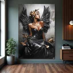 Golden Wings of Elegance - NicheCanvas