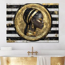 Golden Regal Afro Majesty - NicheCanvas