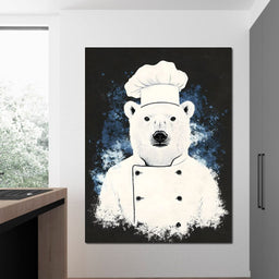 Polar Bear Chef Culinary Dreams - NicheCanvas