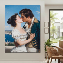 Regency Lovers Coastal Kiss - NicheCanvas