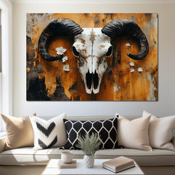 Horned Essence Rustic Elegance - NicheCanvas