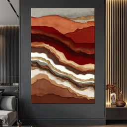 Desert Strata Gold Ridges - NicheCanvas