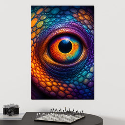 Prismatic Vision of the Ancient Reptile - NicheCanvas