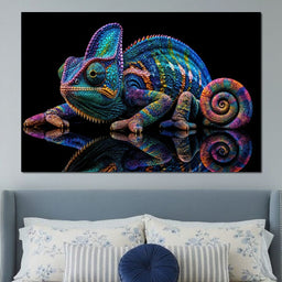 Chromatic Chameleon - TooplesArt - NicheCanvas