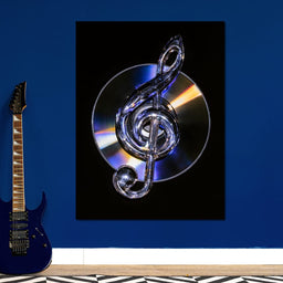 Chrome Rhythms On A Spinning Disc - NicheCanvas