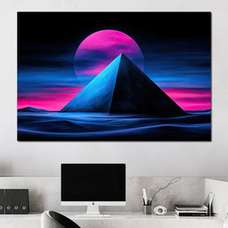 Pyramid of Neon Skies - TooplesArt - NicheCanvas