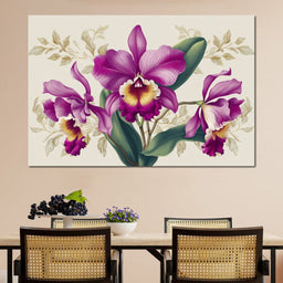 Royal Orchid Botanical Study - NicheCanvas