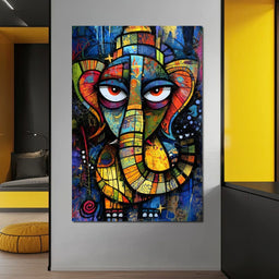 Prismatic Ganesha Portrait - NicheCanvas
