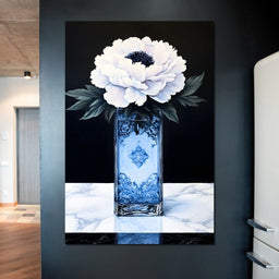 White Blossom Elegance Flourish - NicheCanvas