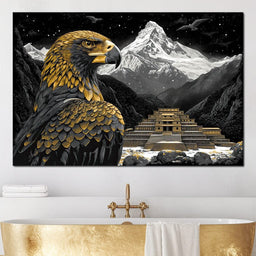 Majestic Aztec Golden Eagle - NicheCanvas