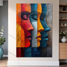 Chromatic Contours Converge - NicheCanvas