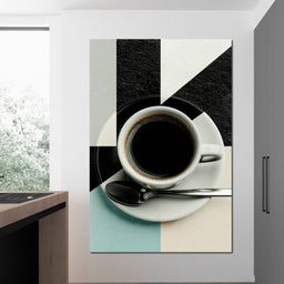 Geometric Morning Ritual Composition - NicheCanvas
