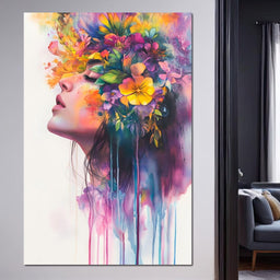 Floral Dreams Embrace Essence - NicheCanvas