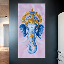 Sacred Blue Ganesha Majesty - NicheCanvas
