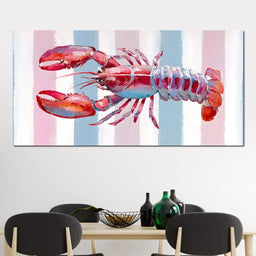 Lobster Dreams Striped Tapestry - NicheCanvas