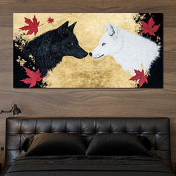 Opposite Wolves - NicheCanvas