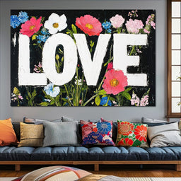 Floral Harmony Embrace - NicheCanvas