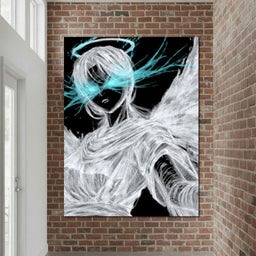 Celestial Guardian Neon Wings - NicheCanvas
