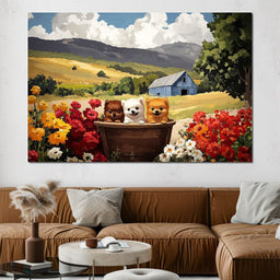 Fluffy Trio - NicheCanvas