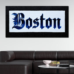 Majestic Boston Lettering - NicheCanvas