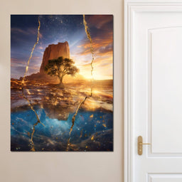 Celestial Rift Desert Dawn - NicheCanvas