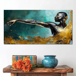 Golden Essence of Movement - NicheCanvas