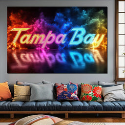 Tampa Bay Neon Night - NicheCanvas