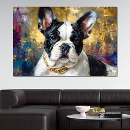 Golden French Bulldog Portrait - NicheCanvas