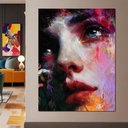 Vivid Portrait of Reflective Soul - NicheCanvas