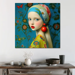 The Girl with the Scarlet Earring - TooplesArt - NicheCanvas