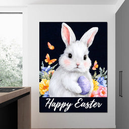 Spring Bunny With Egg Easter - NicheCanvas