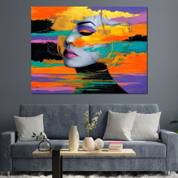 Chromatic Calm Portrait Drift - NicheCanvas