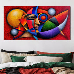 The Cubist Sun Watcher - TooplesArt - NicheCanvas