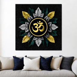 Golden Leaf Mandala Aura - NicheCanvas