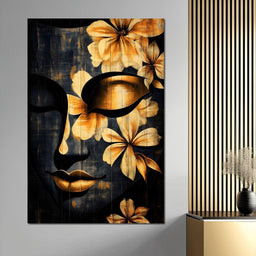 Golden Petals Tranquility - NicheCanvas