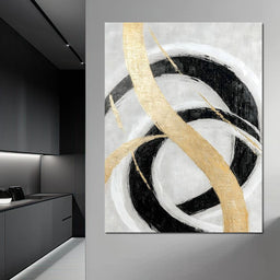 Golden Elegance Spirals - NicheCanvas