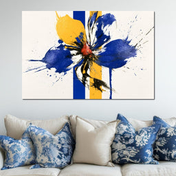 Fractured Petals On Vertical Fields - NicheCanvas