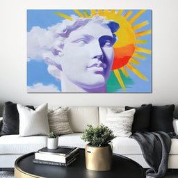 Sunlit Marble Dreamscape - NicheCanvas