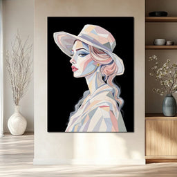 Lady in Pastels - TooplesArt - NicheCanvas