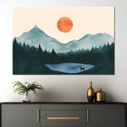 Silent Dawn Over Peaks - NicheCanvas