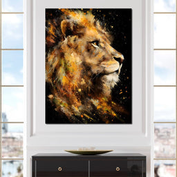 Majestic King of Savannah Firestorm - NicheCanvas