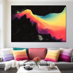 Transcendent Color Waves - NicheCanvas