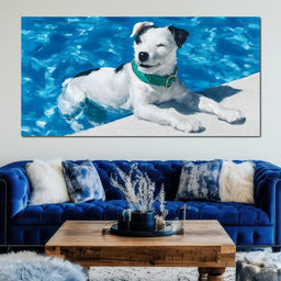 Sunny Poolside Companion - NicheCanvas