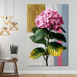 Pink Hydrangea Garden Glow - NicheCanvas