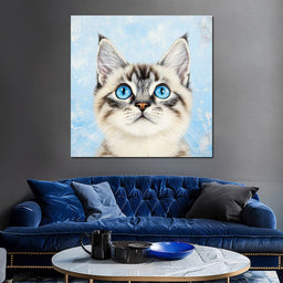 Kitty's Gaze of Curiosity - NicheCanvas