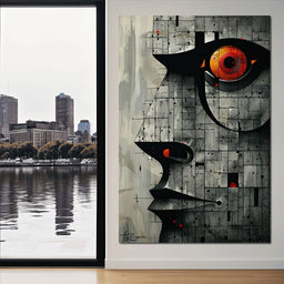 Enigmatic Gaze Fractal Mosaic - Cole Williams - NicheCanvas