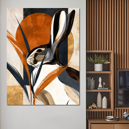 Solitary Hare Before The Setting Sun - NicheCanvas