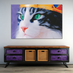 Majestic Feline Emerald Eyes - NicheCanvas