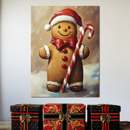 Gingerbread Joy Holiday Cheer - NicheCanvas