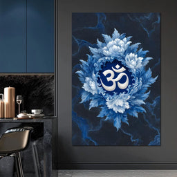 Om Lotus Blossom Meditation Mark - NicheCanvas